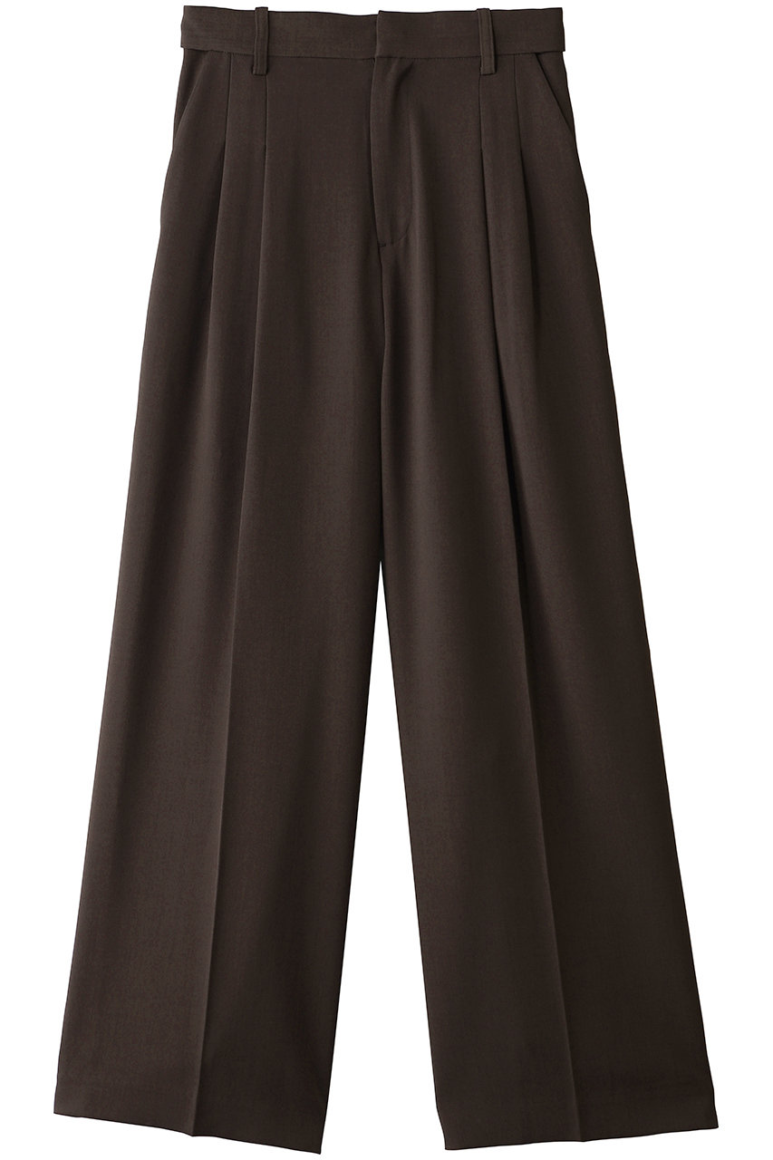 MIDIUMISOLID essential ease pants パンツ (brown, F) ミディウミソリッド ELLE SHOP