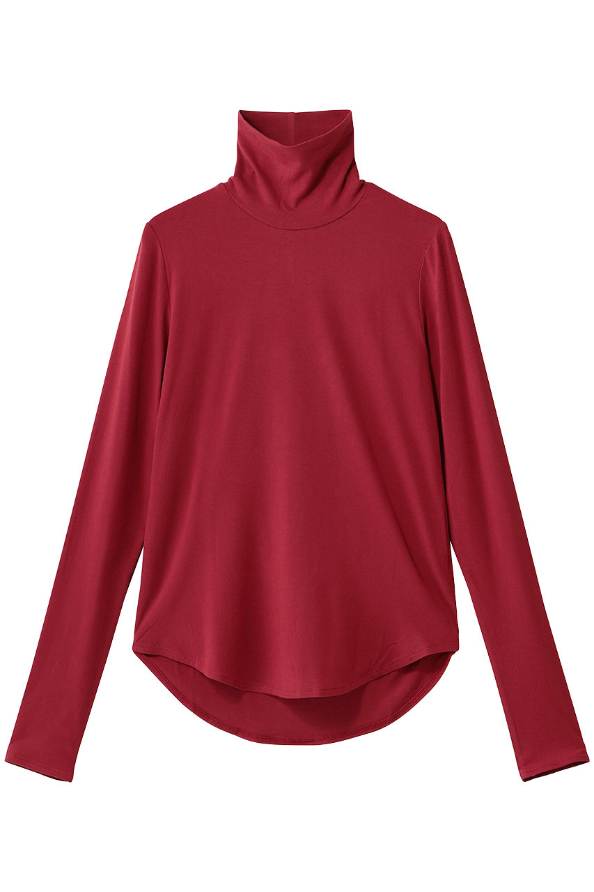 MIDIUMISOLID hi-neck round hem PO プルオーバー (red, F) ミディウミソリッド ELLE SHOP