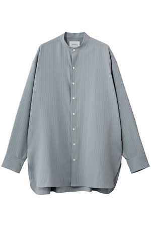 ミディウミソリッド/MIDIUMISOLIDのband collar long shit シャツ(110400/110403)