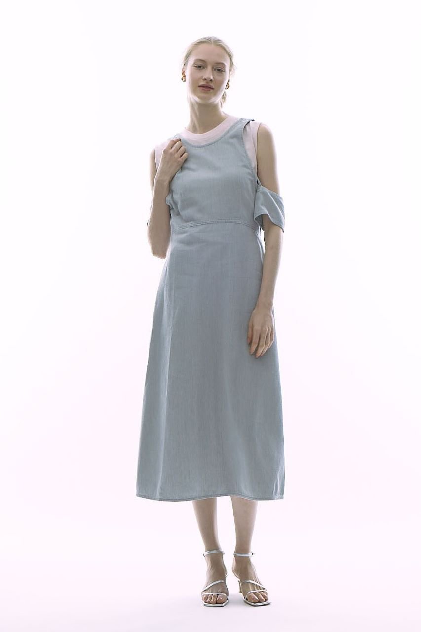 熱販売 KALNA(カルナ)｜デニム ノースリーブ ワンピース/グレー の通販 ジャケット・アウター