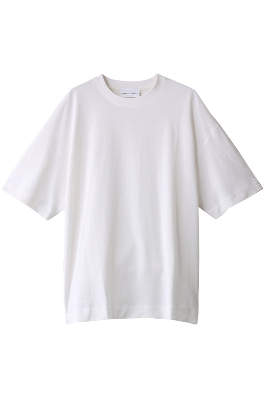 UNDERSON UNDERSON アンダーソン アンダーソン メンズ（MENS）フラットシームドロップショルダーT ホワイト