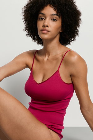 ハンロ/HANROのCOTTON SEAMLESS ブラキャミ