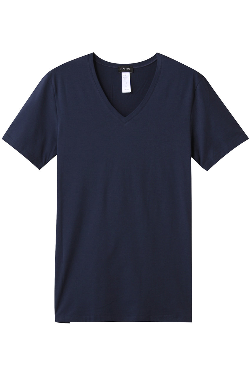 HANRO 【MEN】COTTON SUPERIOR半袖 (ネイビー, S) ハンロ ELLE SHOP HANRO 【MEN】COTTON SUPERIOR半袖 (ネイビー, S) ハンロ ELLE SHOP