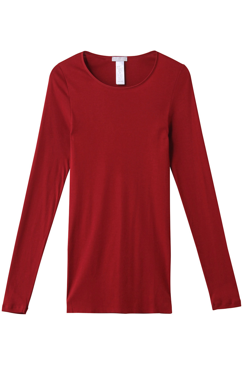 ハンロ/HANROのCOTTON SEAMLESS長袖(レッド/UIH301)