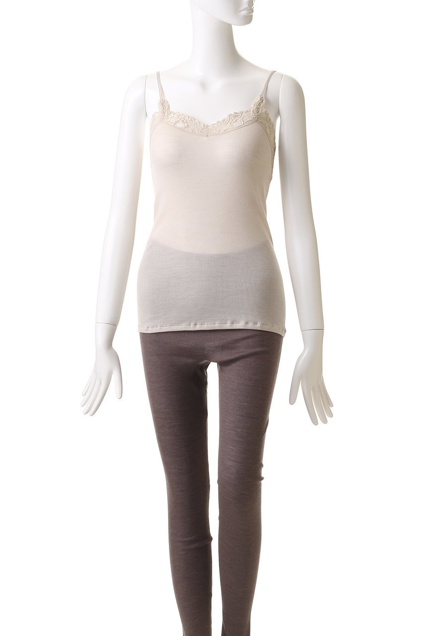 HANRO(ハンロ)｜WOOLEN LACEキャミソール/ベージュ の通販｜ELLESHOP