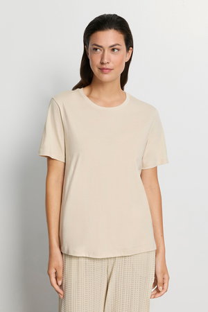 ハンロ/HANROの半袖シャツ ラウンドネック