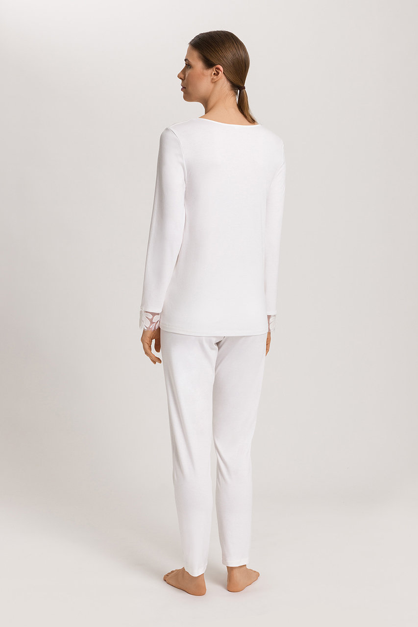 ガイHANROハンロ」ルームウェア「パジャマ」 HANRO(ハンロ)｜パジャマ/ホワイト の通販｜ELLESHOP・(エル・ショップ