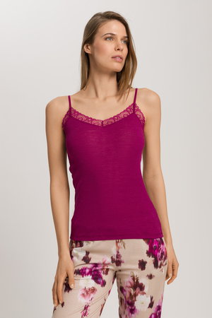 ハンロ/HANROのWOOLEN LACEキャミソール(160200/160201)