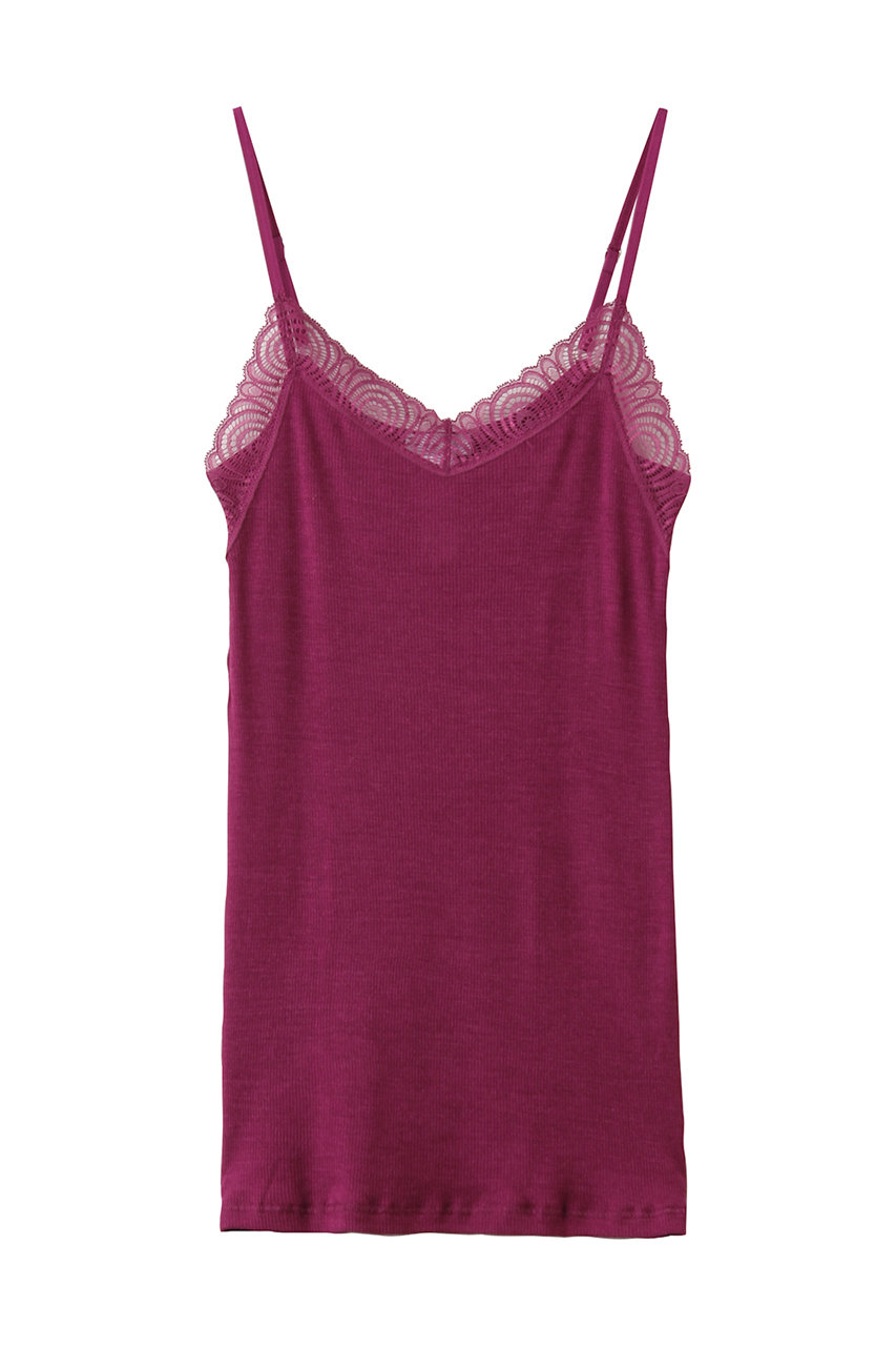 ハンロ/HANROのWOOLEN LACEキャミソール(ピンクトルマリン/UIH024)