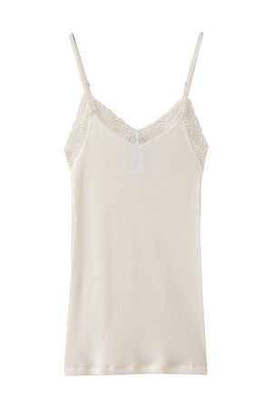 ハンロ/HANROのWOOLEN LACEキャミソール