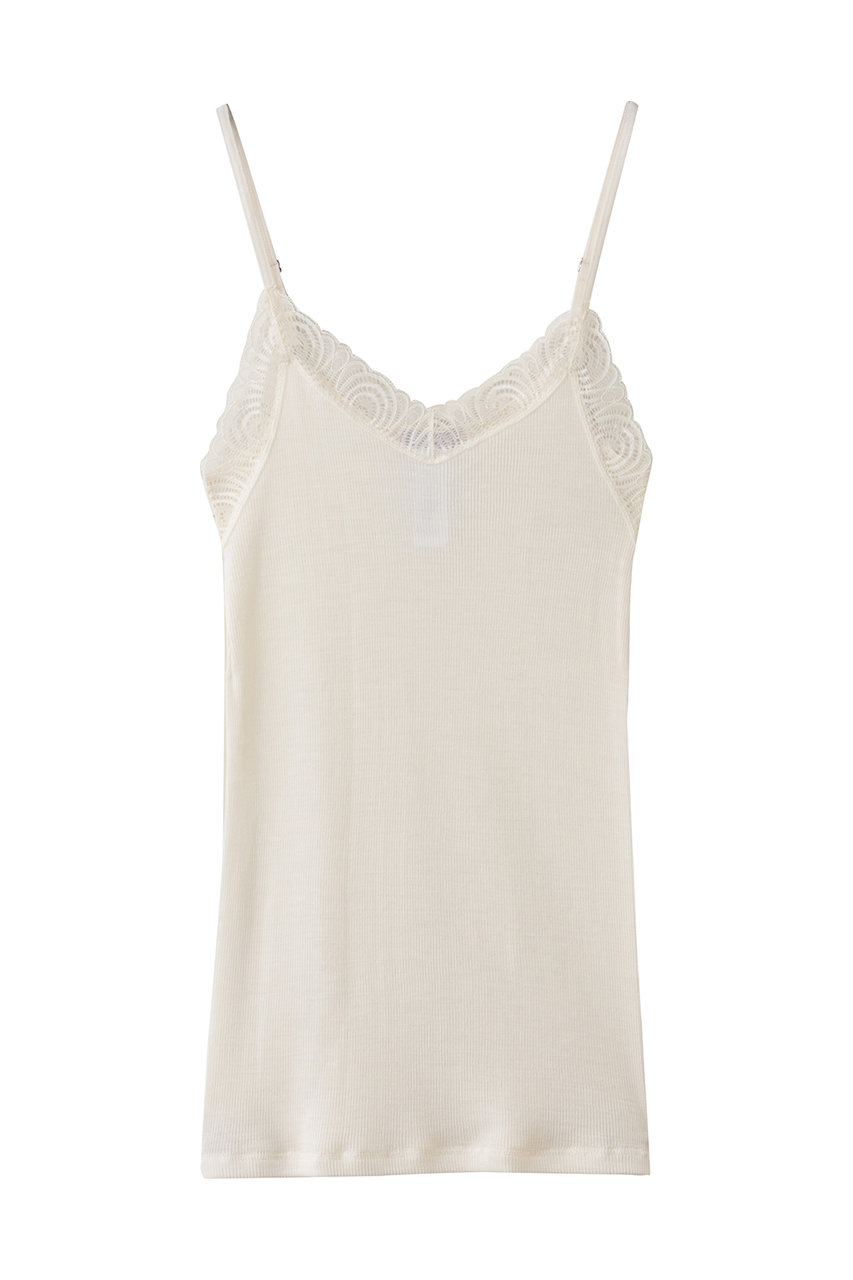 ハンロ/HANROのWOOLEN LACEキャミソール(アイボリー/UIH024)