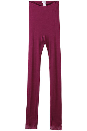 ハンロ/HANROのWOOLEN LACEロングボトム(160200/160202)