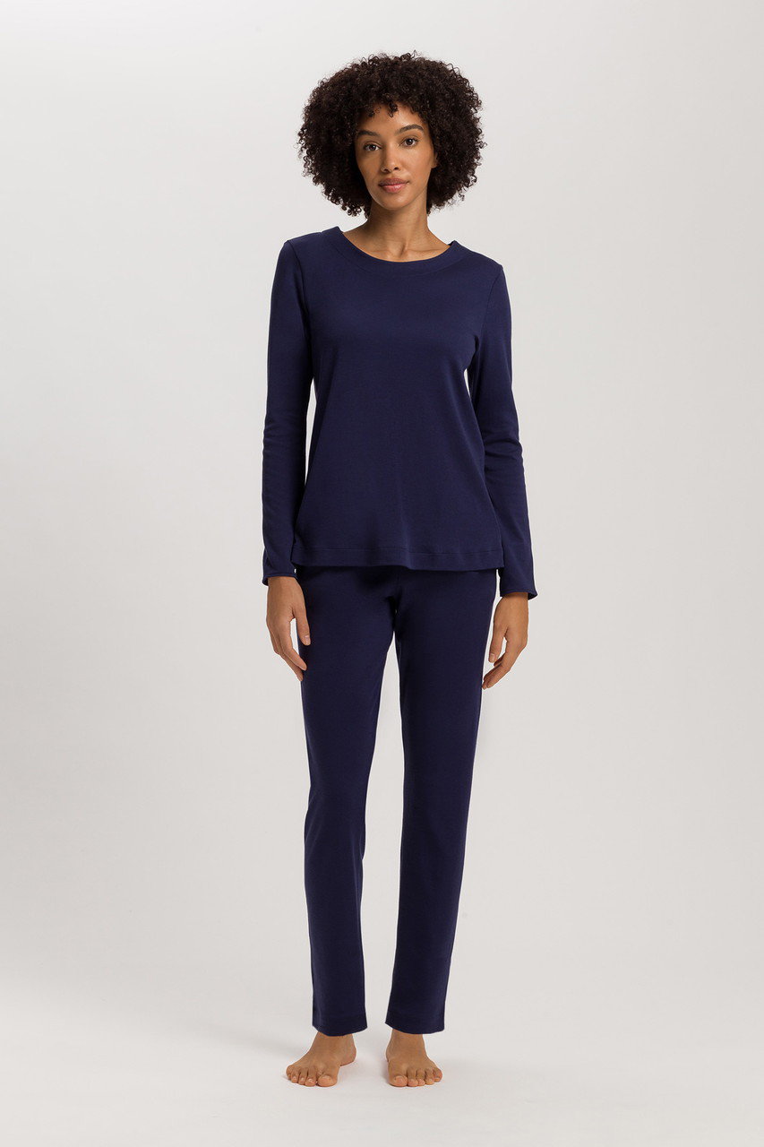 ガイHANROハンロ」ルームウェア「パジャマ」 HANRO(ハンロ)｜パジャマ/ナイトブルー の通販｜ELLESHOP・(エル