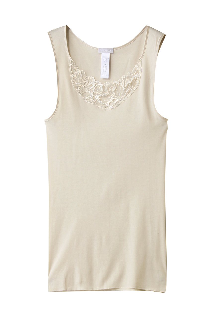ハンロ/HANROのレース付きタンクトップ(サマーサンド/UIH130)