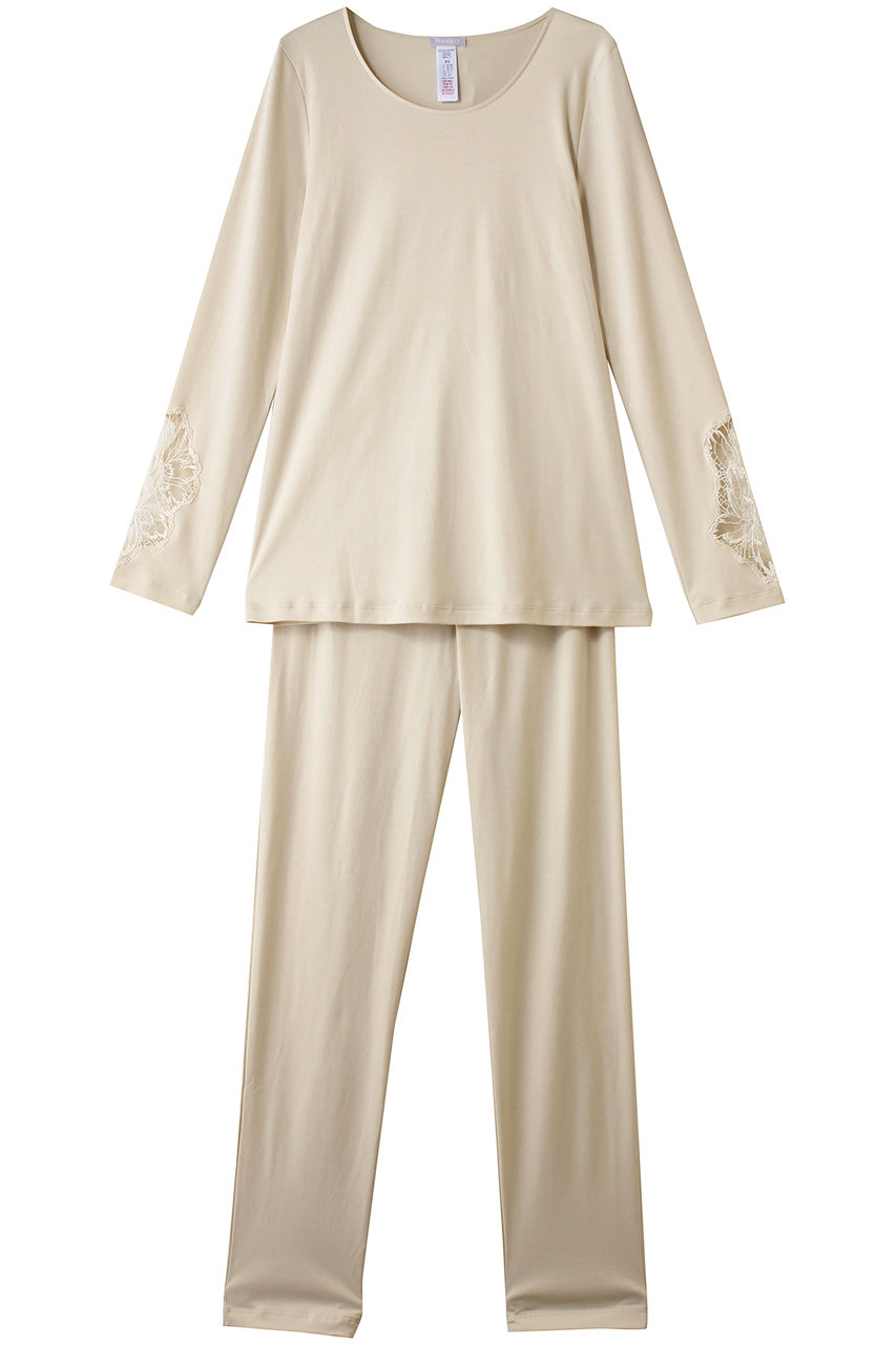 ハンロ/HANROの袖レースパジャマ(サマーサンド/NIH450)