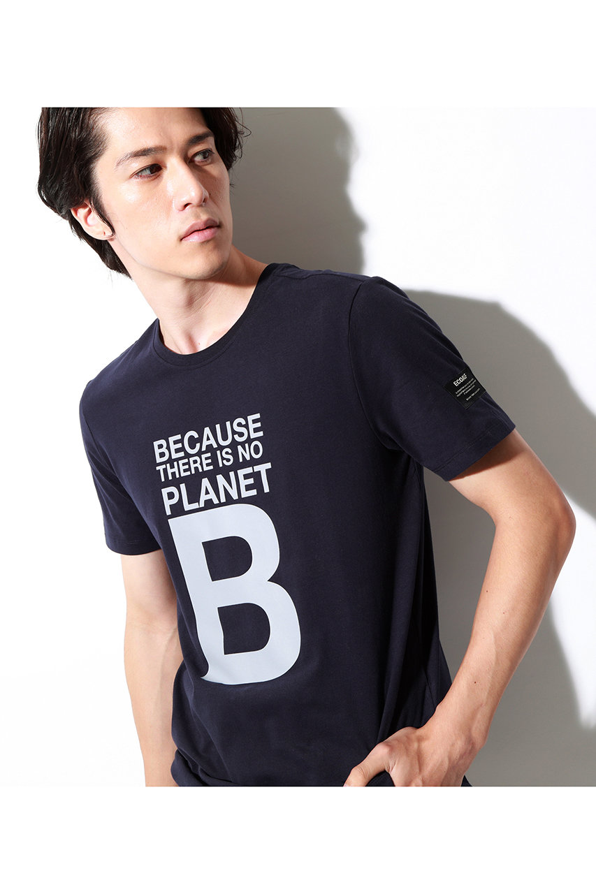 ECOALF エコアルフ メンズ（MENS）BECAUSE BIG B Tシャツ / NATAL GREAT B T-SHIRT ネイビー