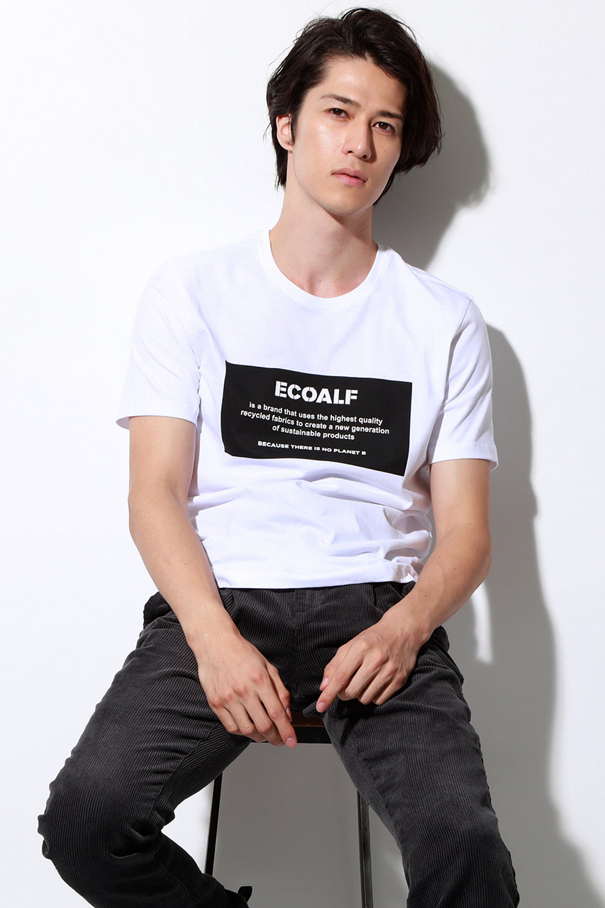 ECOALF エコアルフ メンズ（MENS）BECAUSE ロゴパッチ Tシャツ / NATAL PATCH ECOALF T-SHIRT ホワイト