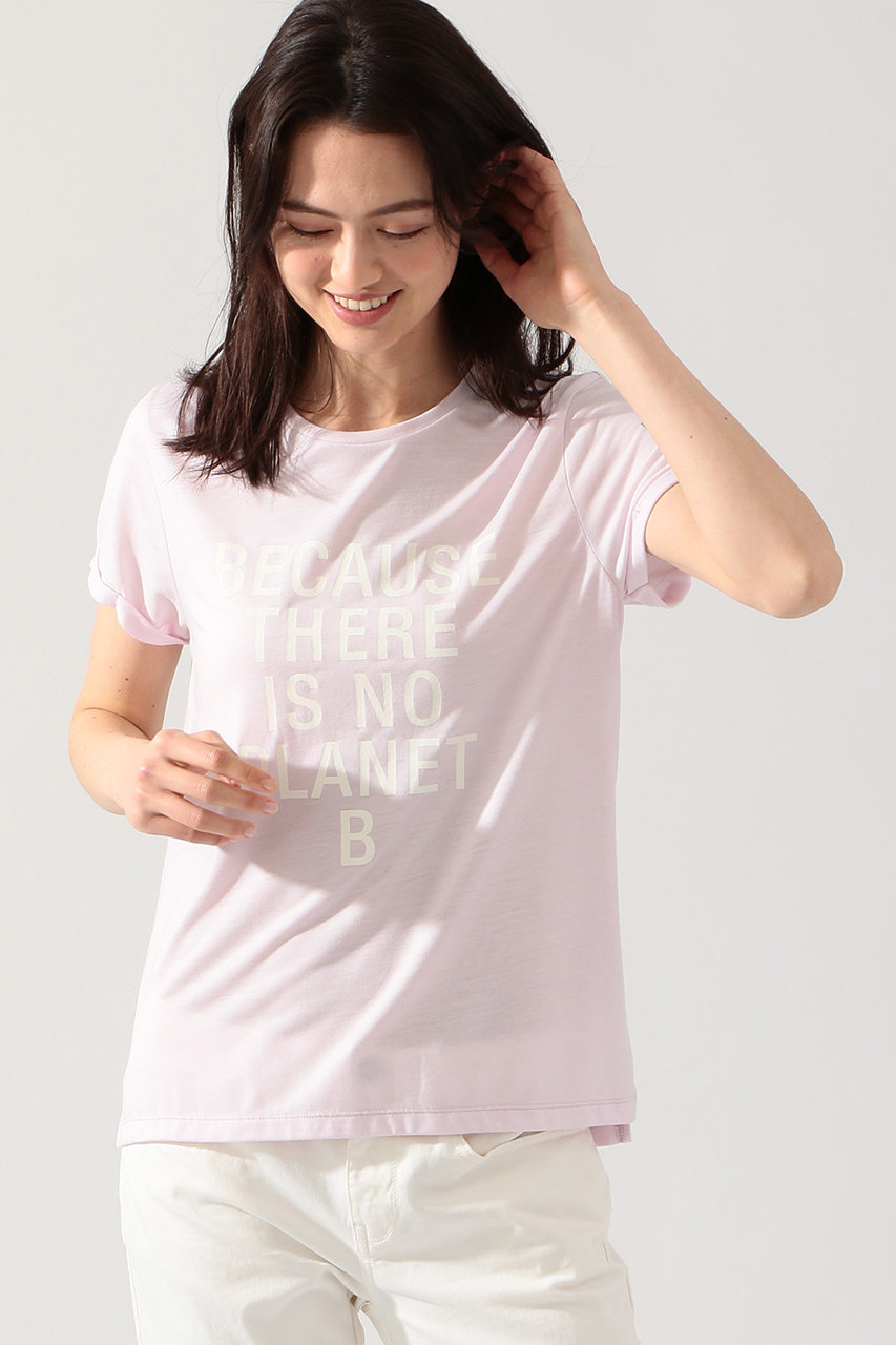 ECOALF エコアルフ ONDA BACAUSE Tシャツ / ONDA BACAUSE T-SHIRT WOMAN ピンク