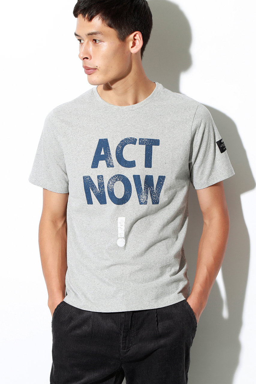 ECOALF エコアルフ 【UNISEX】ACT NOW! Tシャツ / TADEO T-SHIRT ライトグレー