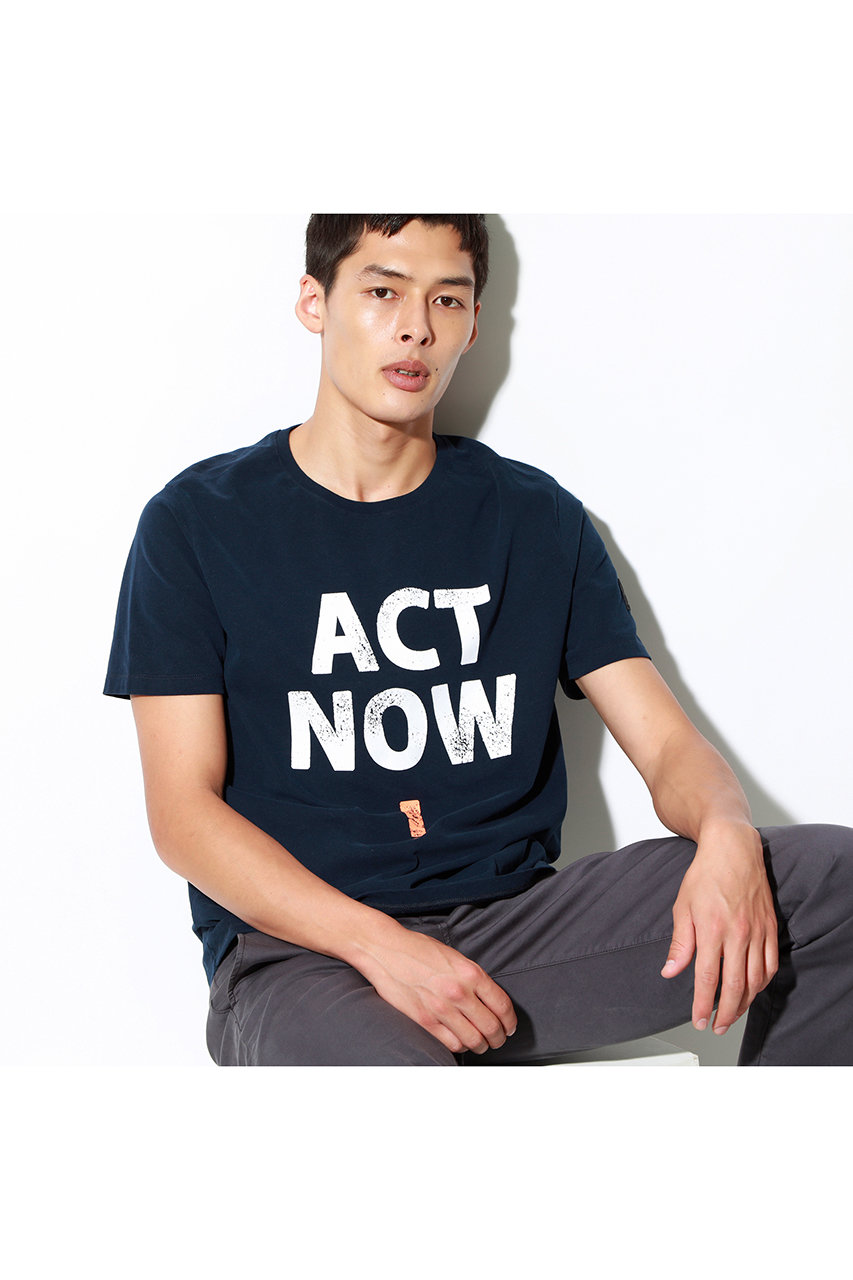 ECOALF エコアルフ 【UNISEX】ACT NOW! Tシャツ / TADEO T-SHIRT ネイビー