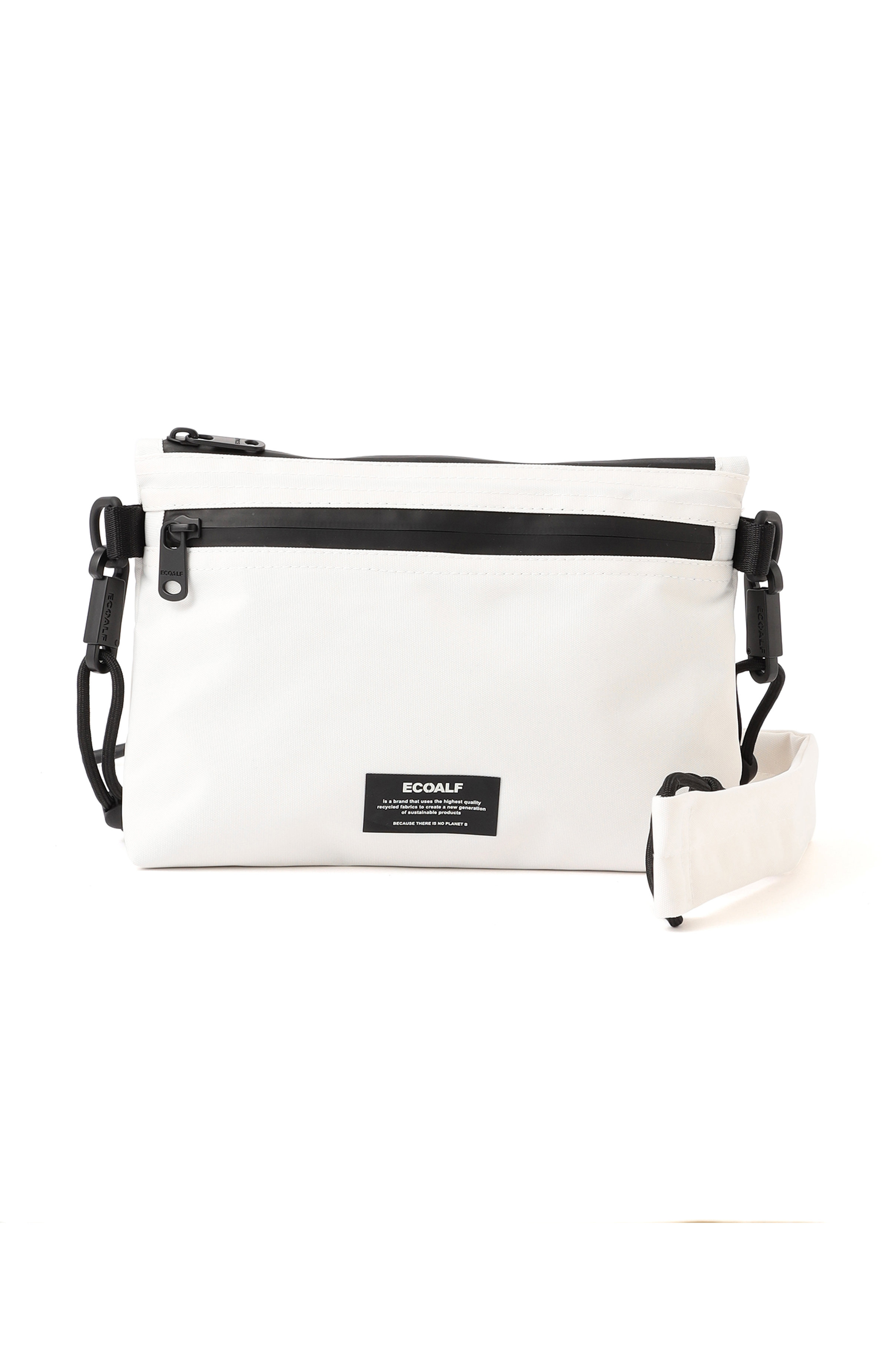 ECOALF 【UNISEX】LUPITA ダブル ジッパー バッグ / LUPITA DOUBLE ZIPPER BAG UNISEX (ホワイト, F) エコアルフ ELLE SHOP