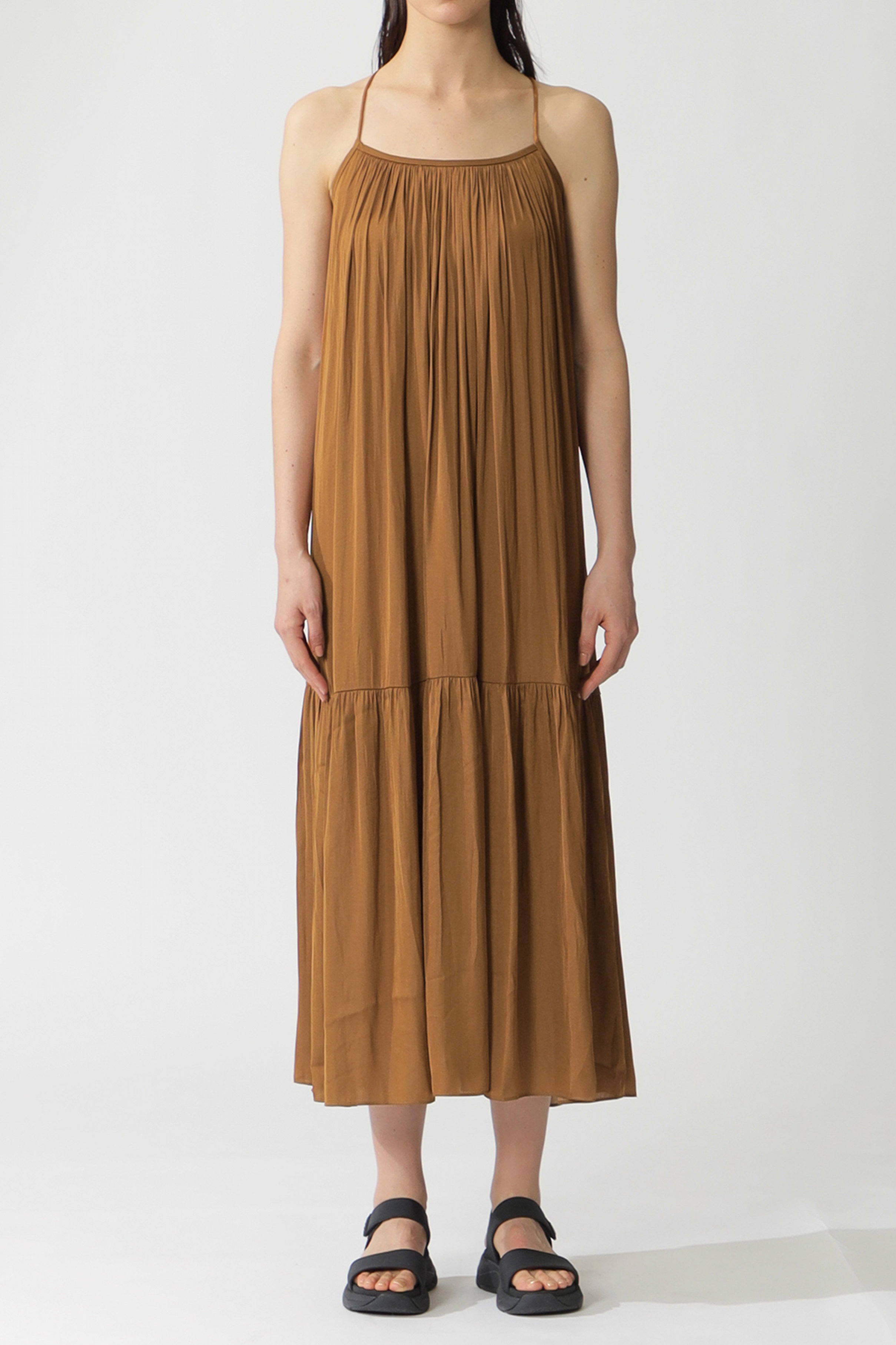 ＜ELLE SHOP＞ 31%OFF！ECOALF EMERALD サマードレス / EMERALD DRESS WOMAN (ブラウン SS) エコアルフ ELLE SHOP