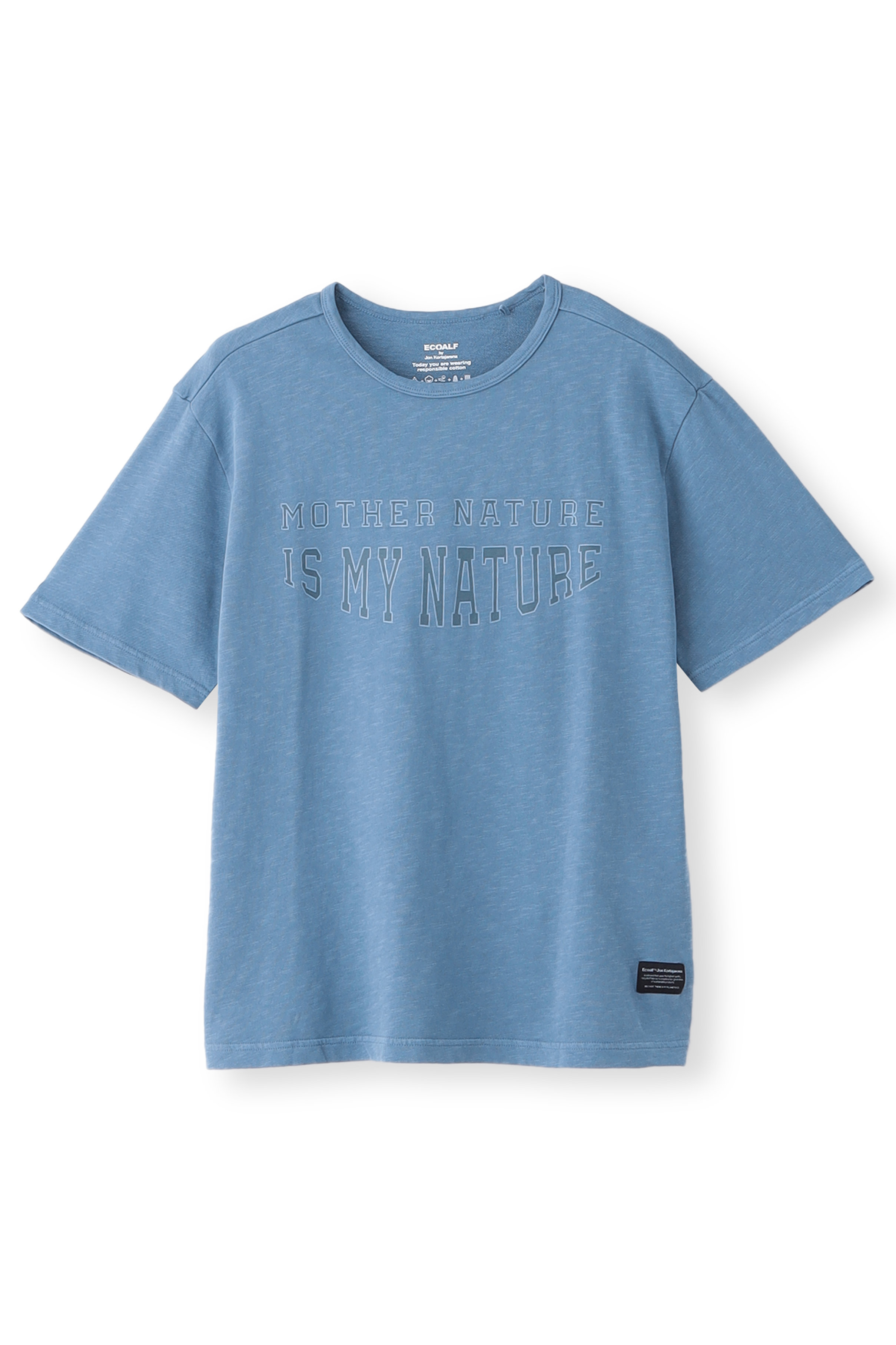 ＜ELLE SHOP＞ 25%OFF！ECOALF 【MEN】【LIMITED】SANTA メッセージ Tシャツ / SANTA T-SHIRT UNISEX (ブルー L) エコアルフ ELLE SHOP画像