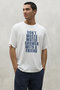 【MEN】WASTE メッセージ Ｔシャツ / WASTE T-SHIRT MAN エコアルフ/ECOALF ホワイト