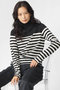 FAYA ボーダーニット / FAYA STRIPES KNIT WOMAN エコアルフ/ECOALF ブラック