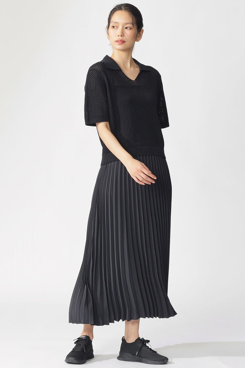 ECOALF ARGAN ニットポロ / ARGANALF KNIT WOMAN (ブラック, F) エコアルフ ELLE SHOP ECOALF ARGAN ニットポロ / ARGANALF KNIT WOMAN (ブラック, F) エコアルフ ELLE SHOP
