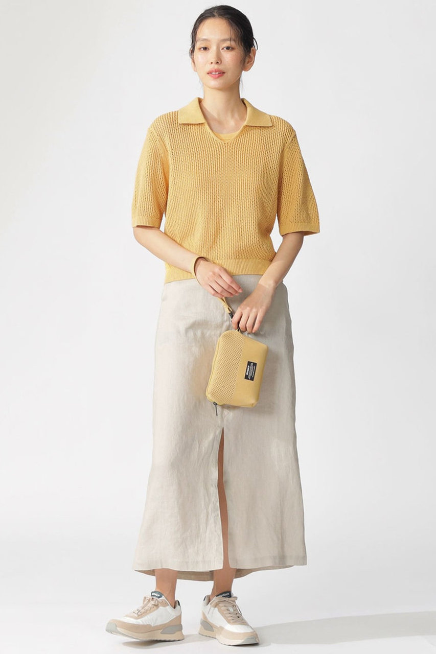 ECOALF ARGAN ニットポロ / ARGANALF KNIT WOMAN (マスタード, F) エコアルフ ELLE SHOP ECOALF ARGAN ニットポロ / ARGANALF KNIT WOMAN (マスタード, F) エコアルフ ELLE SHOP