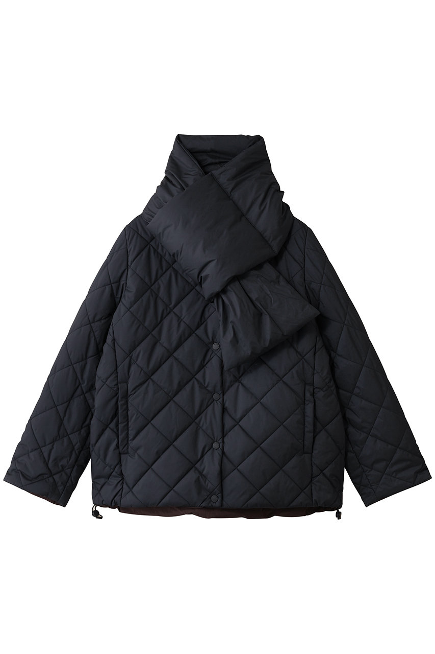 ECOALF 【ELLE SHOP限定】マフラー付きリバーシブルキルティングジャケット (ネイビー×ブラウン, F) エコアルフ ELLE SHOP ECOALF 【ELLE SHOP限定】マフラー付きリバーシブルキルティングジャケット (ネイビー×ブラウン, F) エコアルフ ELLE SHOP