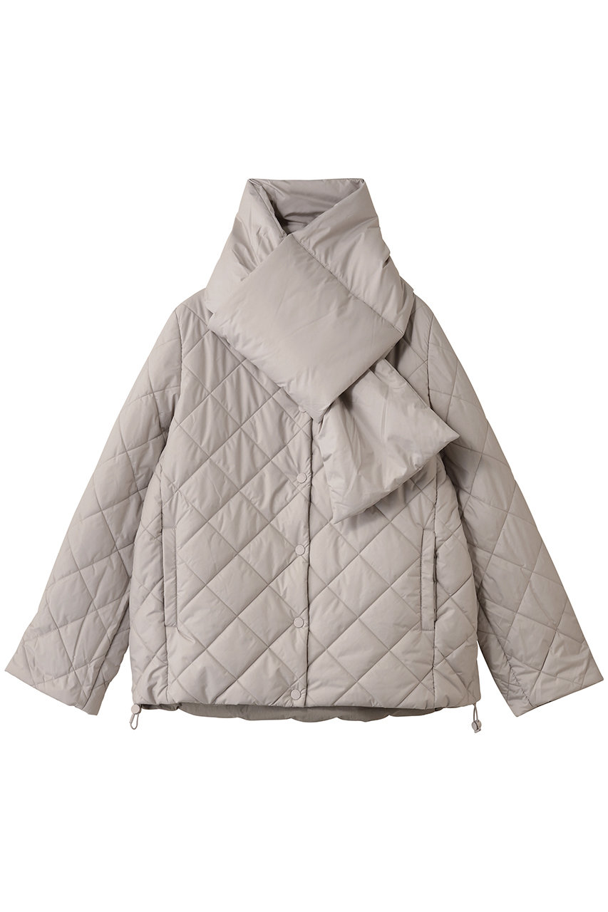 ECOALF 【ELLE SHOP限定】マフラー付きリバーシブルキルティングジャケット (ベージュ×カーキ, F) エコアルフ ELLE SHOP ECOALF 【ELLE SHOP限定】マフラー付きリバーシブルキルティングジャケット (ベージュ×カーキ, F) エコアルフ ELLE SHOP