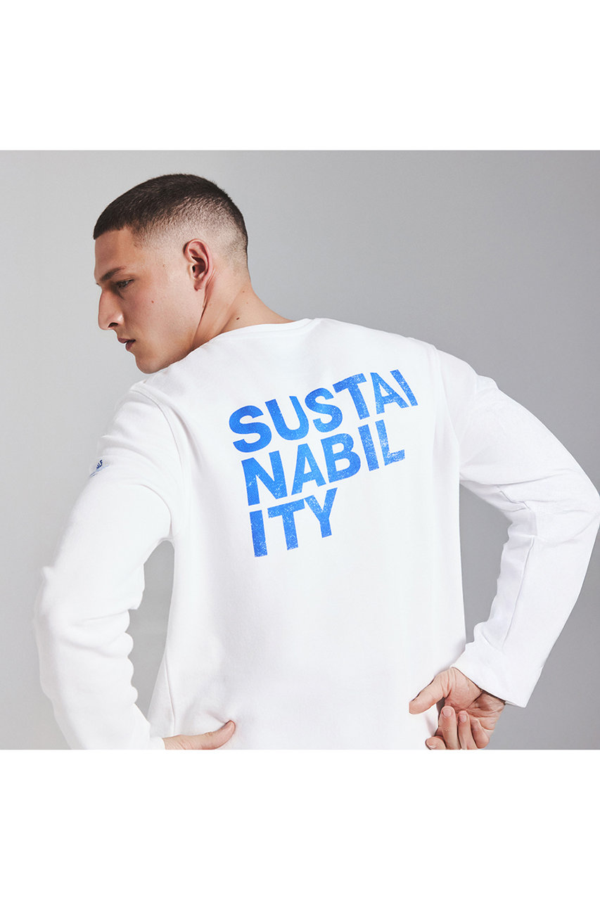 エコアルフ/ECOALFの【MEN】SUSTANO バックプリント スウェット / SUSTANO BACK LONGSLEEVE MAN(ホワイト/41P31765)