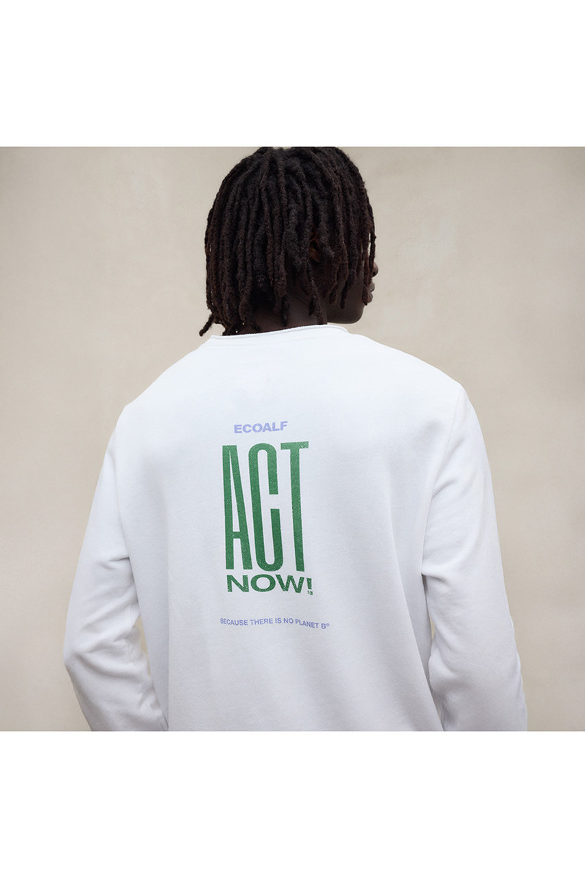 エコアルフ/ECOALFの【MEN】ACT バックプリント スウェット / ACT BACK LONGSLEEVE MAN(ホワイト/41P34765)