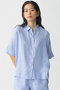 MELANIA ストライプ シャツ / MELANIA STRIPE SHIRT WOMAN エコアルフ/ECOALF サックスブルー