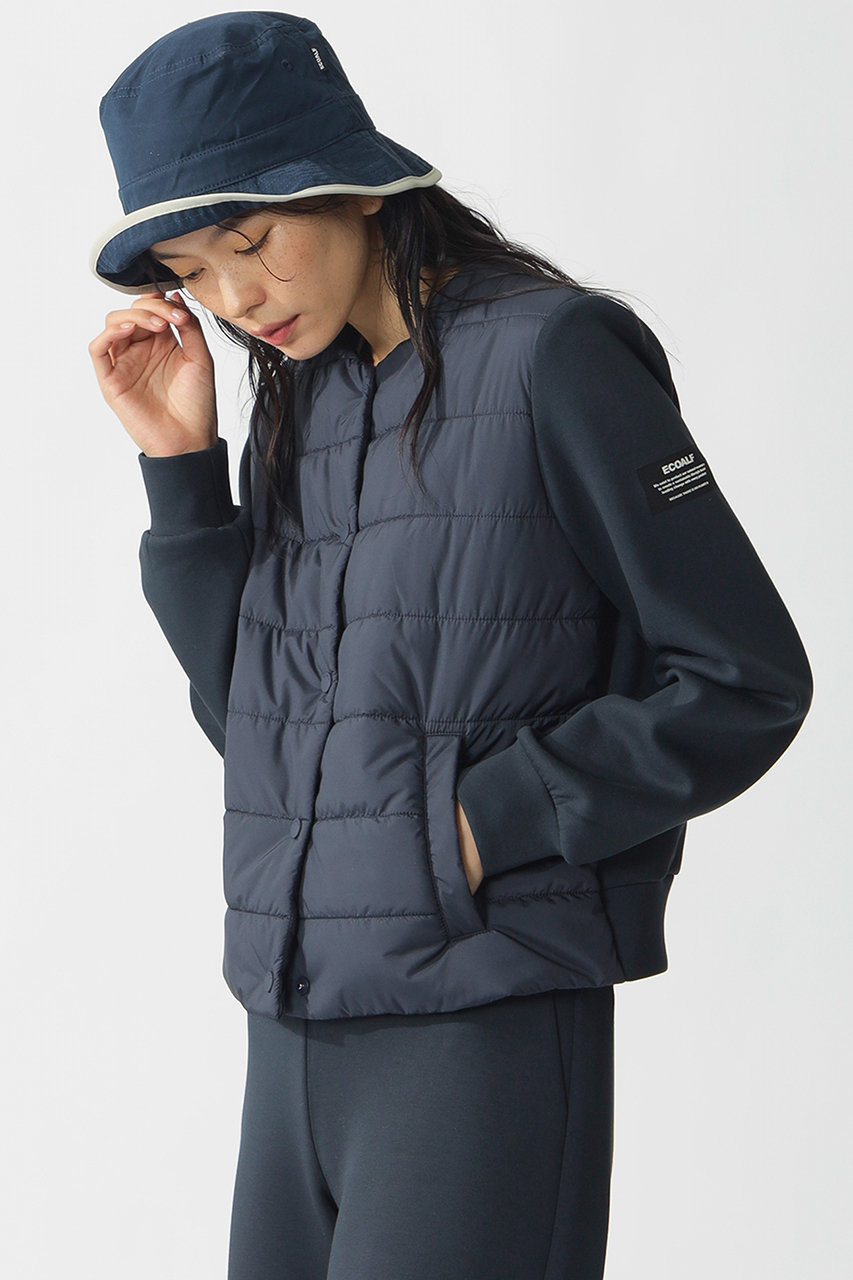 ECOALF AYLA コンビネーション ジャケット / AYLA HYBRID (ネイビー, SS) エコアルフ ELLE SHOP