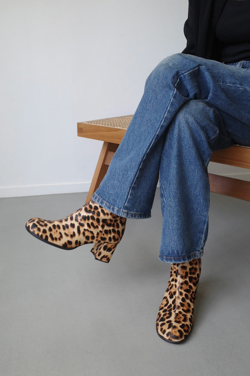HEWN(ヒューン)｜レオパード柄アンクルブーツ/レオパード の通販