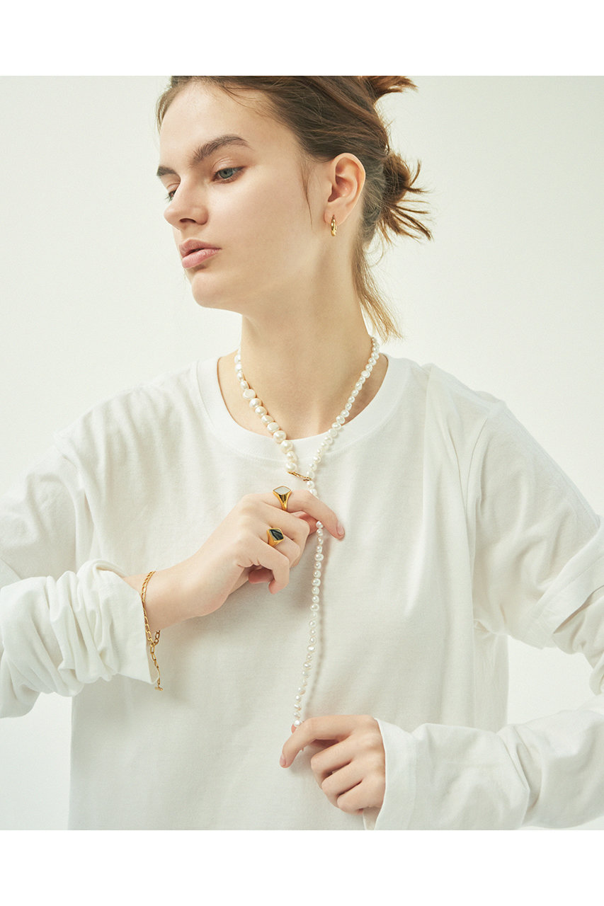 PREEK(プリーク)｜BAROQUE PEARL LARIAT ネックレス/ホワイト の通販 