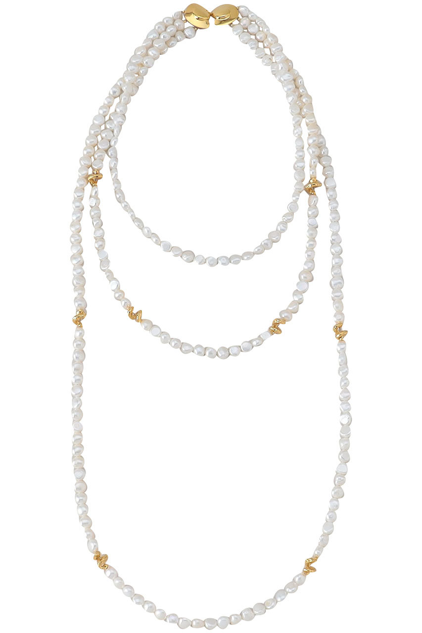 PREEK BAROQUE PEARL TRIPLE LONG ネックレス (ホワイト, F) プリーク ELLE SHOP PREEK BAROQUE PEARL TRIPLE LONG ネックレス (ホワイト, F) プリーク ELLE SHOP