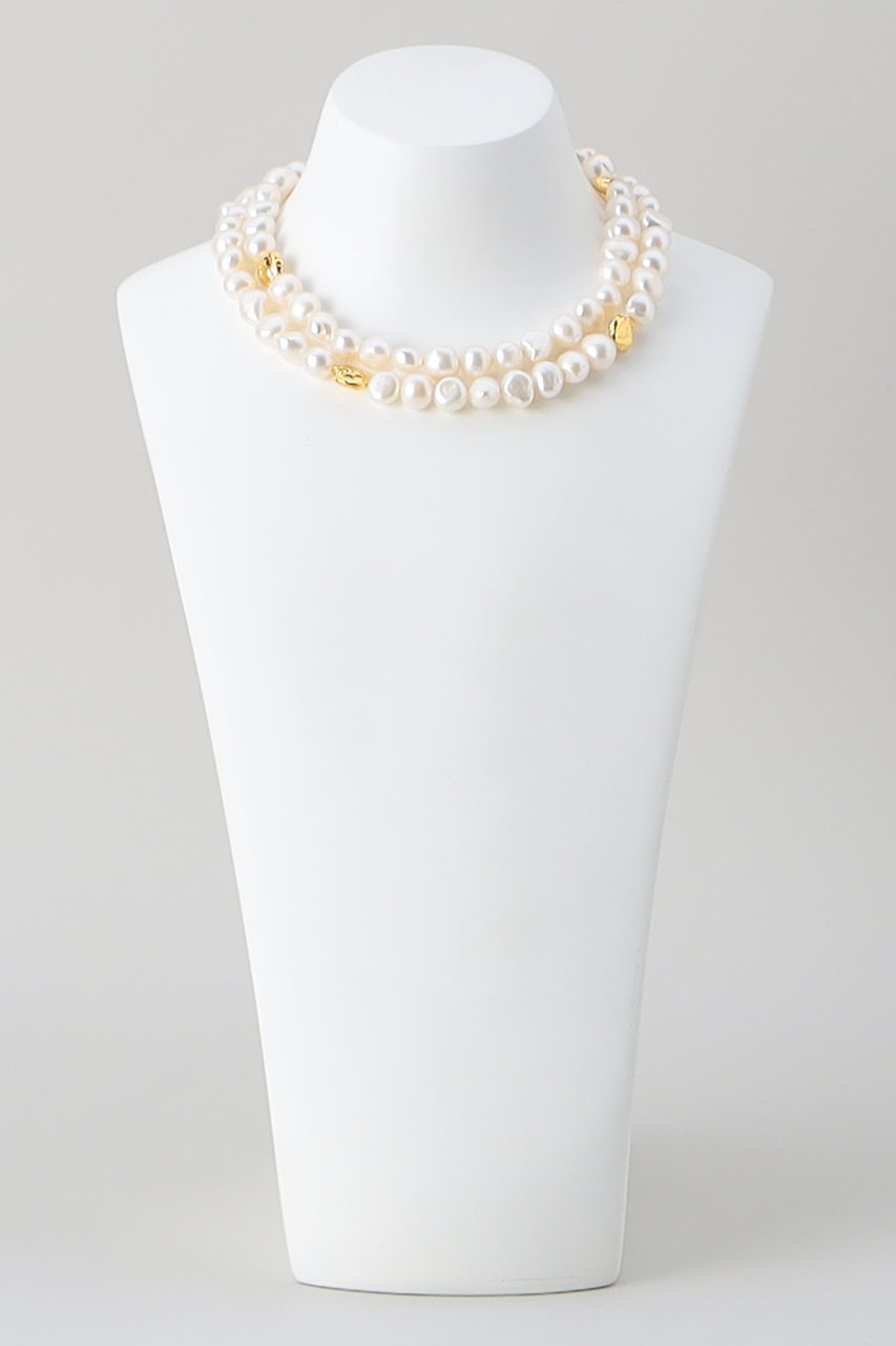 PREEK プリーク　パールネックレス　ホワイト　美品 PREEK(プリーク)｜【受注生産】BAROQUE PEARL DOUBLE ネックレス