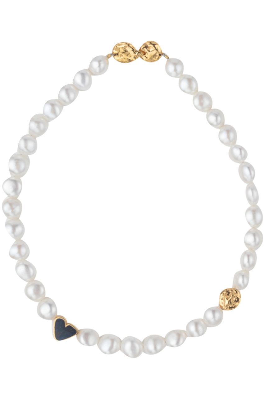 PREEK BAROQUE PEARL HEART STONE ネックレス (ブラック, F) プリーク ELLE SHOP PREEK BAROQUE PEARL HEART STONE ネックレス (ブラック, F) プリーク ELLE SHOP