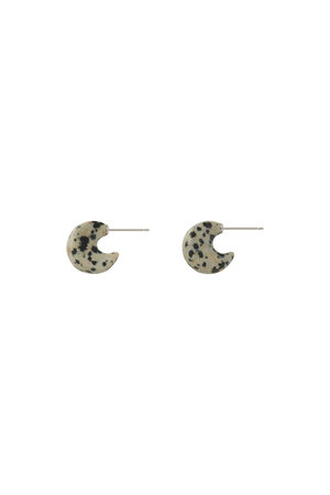 プリーク/PREEKのHOW RAW STONE MOON HOOP ピアス(150100/150101)