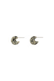HOW RAW STONE MOON HOOP ピアス