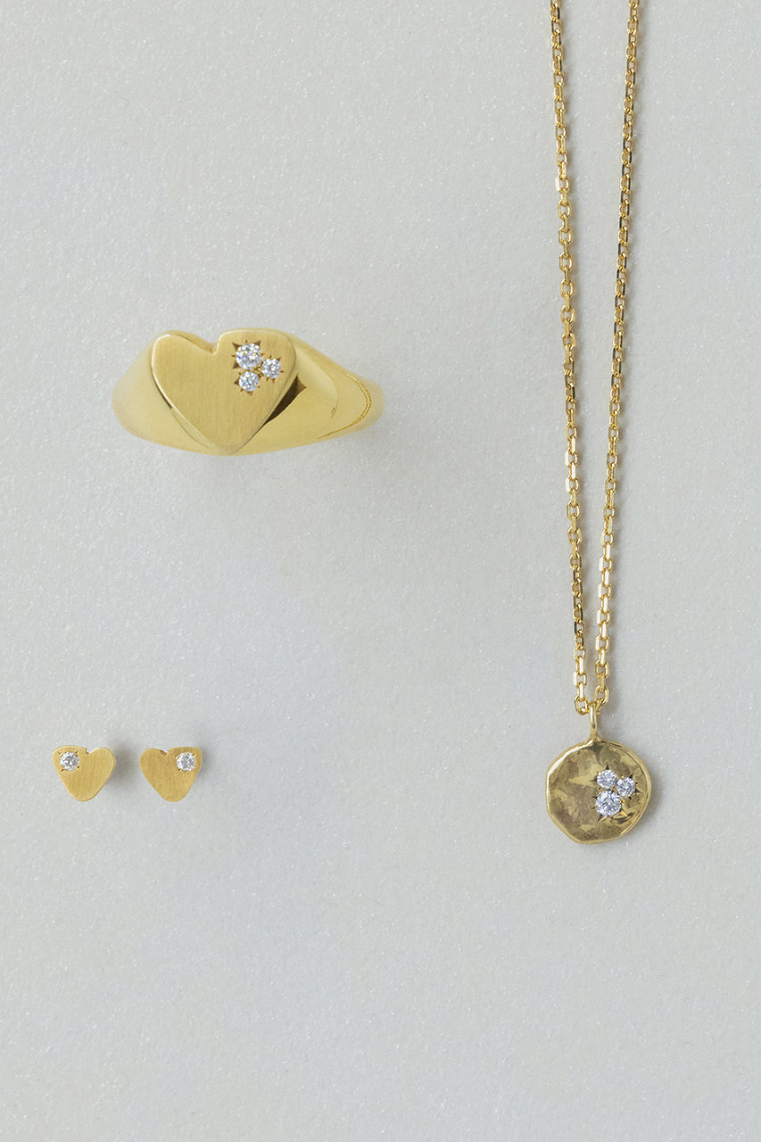 PREEK(プリーク)｜YU-KIN DIAMOND TINY HEART ピアス/ゴールド の通販