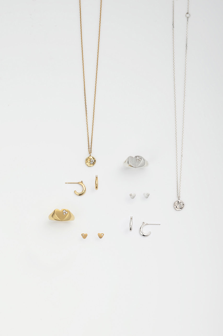 PREEK(プリーク)｜YU-KIN DIAMOND TINY HEART ピアス/ゴールド の通販