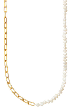 ノウハウ/KNOWHOWのPearl Clip ネックレス（ゴールド）