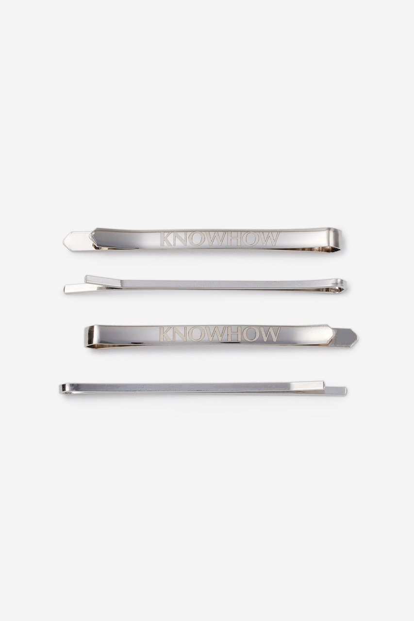 ノウハウ/KNOWHOWのKNOWHOW Logo ヘアピン 4本セット(シルバー/K1319002)