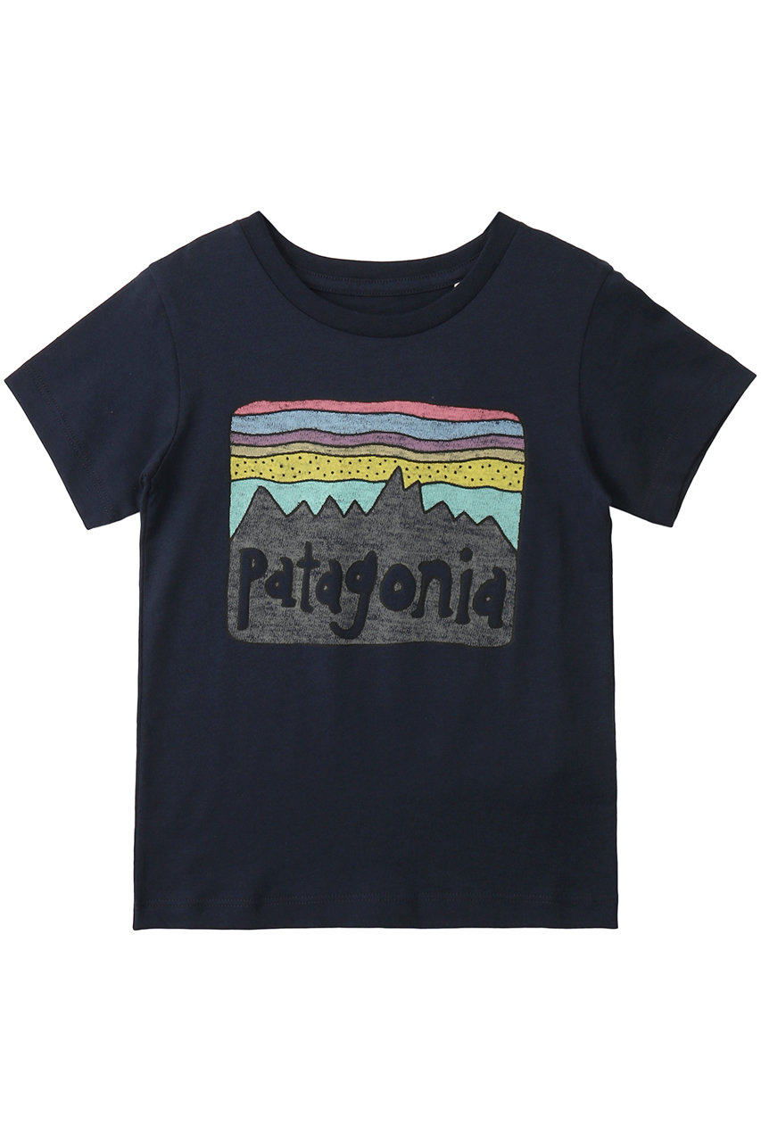 ＜ELLE SHOP＞ patagonia 【Baby & Kids】オーガニックサーティファイドコットンフィッツロイスカイズTシャツ (New Navy 5T) パタゴニア ELLE SHOP