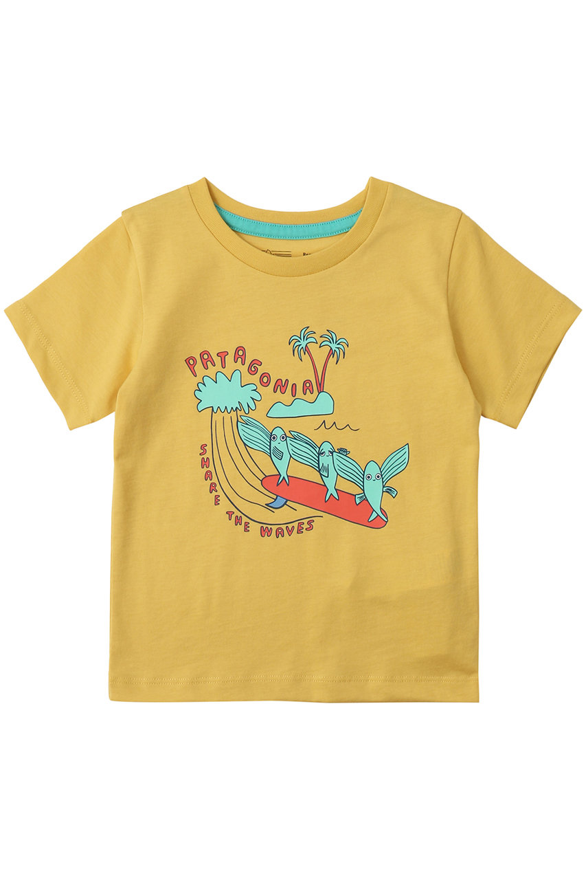＜ELLE SHOP＞ patagonia 【Baby & Kids】オーガニックサーティファイドコットングラフィックTシャツ (Yellow 4T) パタゴニア ELLE SHOP